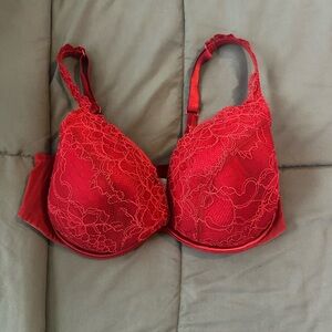 Cacique Red Lace Underwire Bra | Size 38DD | Full Coverage